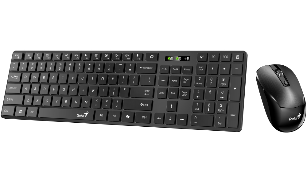 GENIUS SlimStar 8250/ Bezdrátový set Bluetooth + 2,4GHz/ Copilot/ USB/ černá/ CZ+SK layout